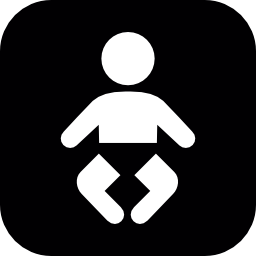 角丸の正方形の赤ちゃん無料アイコン