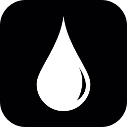 角丸の正方形の水滴無料アイコン