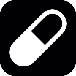 正方形の背景無料アイコンの薬カプセルシンボル