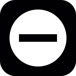 黒い正方形の背景無料アイコン上のマイナス記号