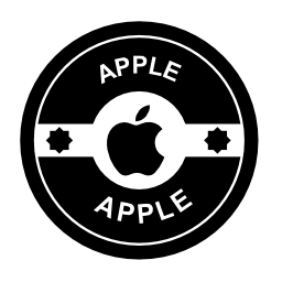 アップルレトロなバッジの無料アイコン