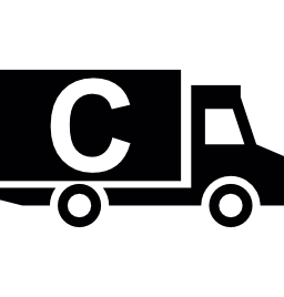 Cの配達用トラック記号無料アイコン