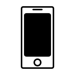 図形の輪郭の無料アイコンをもつ黒いスクリーンの電話のバリアント