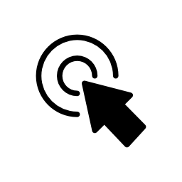 無料ベクター形式のアイコンの最大のデータベース2つの同心の円形ボタンの中心を指す矢印円無料アイコン