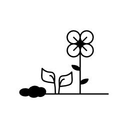 花と植物土無料アイコン