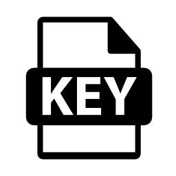 キーファイルの形式の無料のアイコン