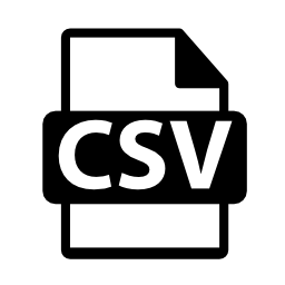 CSVファイル形式の拡張子無料アイコン