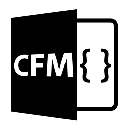 角かっこを閉じると開くCFMファイル形式の拡張子無料アイコン