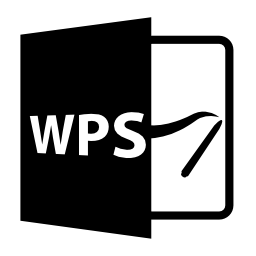 WPSファイルを開く形式無料アイコン
