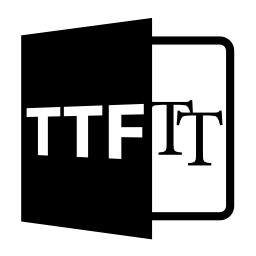 TTFファイルを開く形式無料アイコン