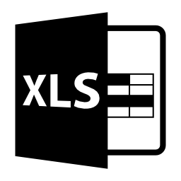 XLSファイルを開く形式無料アイコン