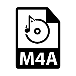 M4aファイル形式シンボル無料アイコン