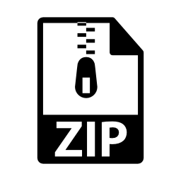 Zip圧縮ファイル拡張子無料アイコン