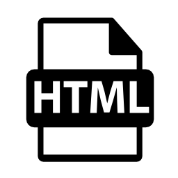 Htmlファイルの拡張子インターフェイスシンボル無料アイコン