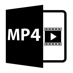Mp4ファイルフォーマットシンボル...