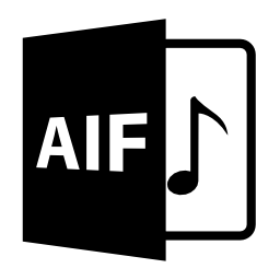 Aifファイルフォーマットシンボル無料アイコン