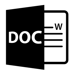 Docファイル形式シンボル無料アイコン