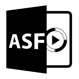Asfファイルフォーマットシンボル無料アイコン