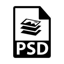 PSDファイル形式は、バリアント無料アイコン