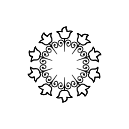 円形の花柄のデザイン無料のアイコン