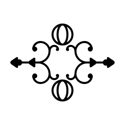 対称図形無料アイコンの花柄のデザイン