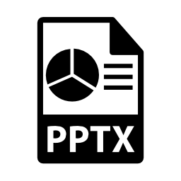 PPTXファイル形式は、バリアント無料アイコン
