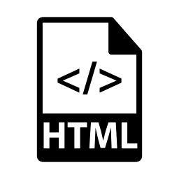 コードシンボル無料アイコンの付いたHTMLファイル