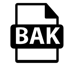 BAKファイルフォーマットシンボル無料アイコン