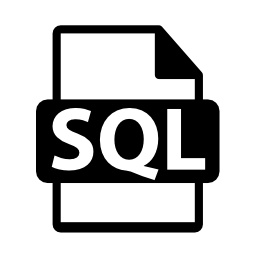 SQLファイルシンボル無料アイコン