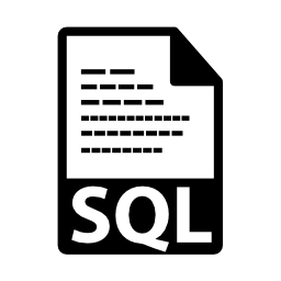 SQLファイルフォーマットシンボル無料アイコン