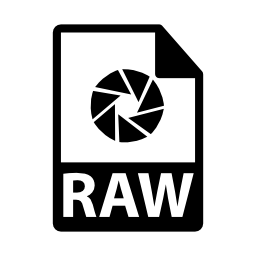 RAWファイル形式のシンボル無料アイコン