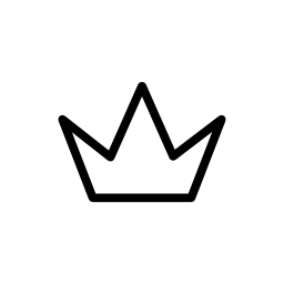 単純な王冠概要無料アイコン