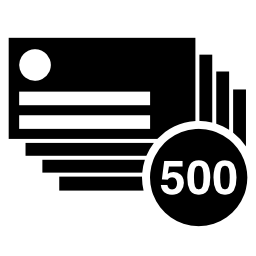 500名刺のコピー無料アイコン