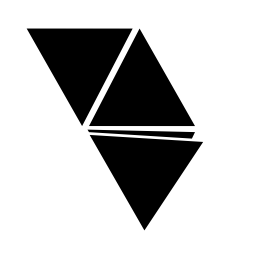 三角形のシルエット図形無料アイコン