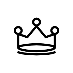 輪郭を描かれた王冠無料アイコン