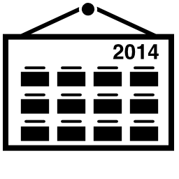 壁掛けカレンダー2014年無料アイコン