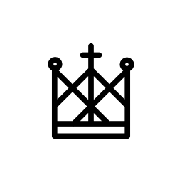 トップ無料アイコンで十字架を持つ複雑な設計のロイヤルクラウン