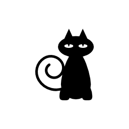黒い猫無料アイコン