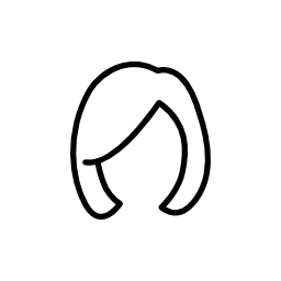 ブロンドの女性の髪の形状無料アイコン