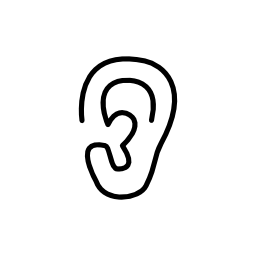 耳たぶの側ビュー概要無料アイコン