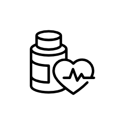 薬瓶の概要と生活と心線無料アイコン