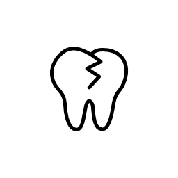 歯の形状の輪郭の無料アイコン