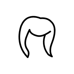 女性ブロンドの髪の形状の概要無料アイコン