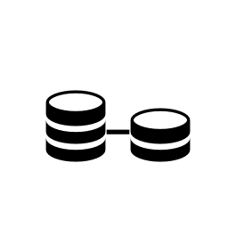 無料の異なるサイズのアイコンの2つのデータベース