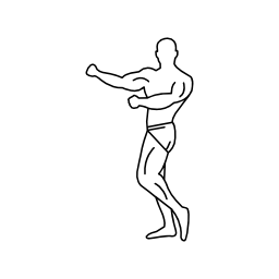 側面ビュー無料アイコンから立って、彼の筋肉を示す筋肉男性の体操選手