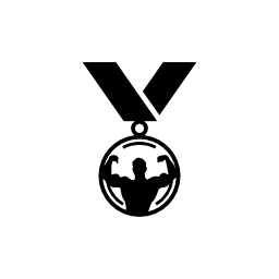男性のスポーツのメダル無料アイコン
