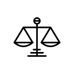 正義の無料アイコンの縮尺シンボル