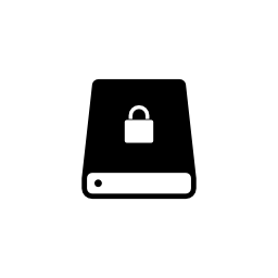 ハードディスクの無料アイコンのデータ保護
