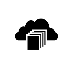 雲の無料のアイコン上のデータ