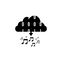 雲無料アイコンのダウンロード音楽データ
